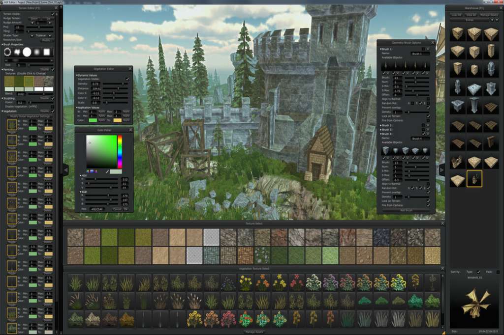 Axis Game Factory's AGFPRO + Zombie FPS + Fantasy Side-Scroller Player + BattleMat Multi-Player DLC PC Steam CD Key