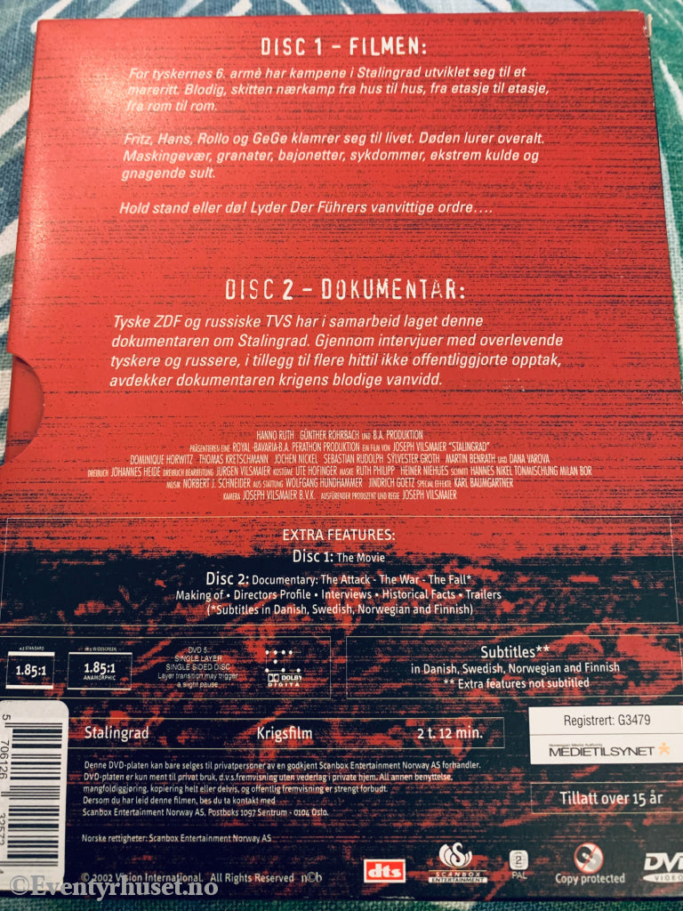 Stalingrad. Dvd Slipcase.