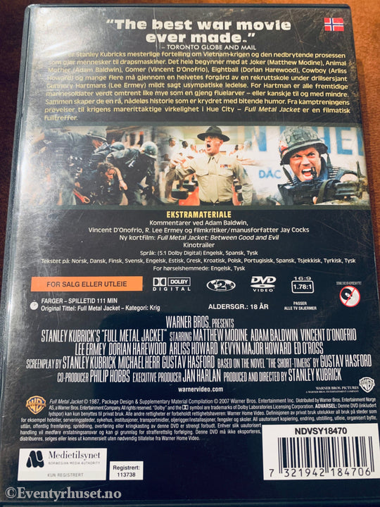 Stanley Kubrick´s Full Metal Jacket. Deluxe Edition. Dvd. Dvd