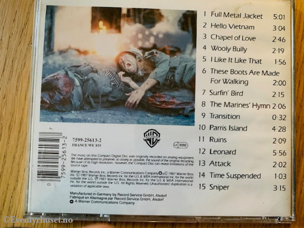 Stanley Kubrick’s Full Metal Jacket. 1987. Cd. Cd