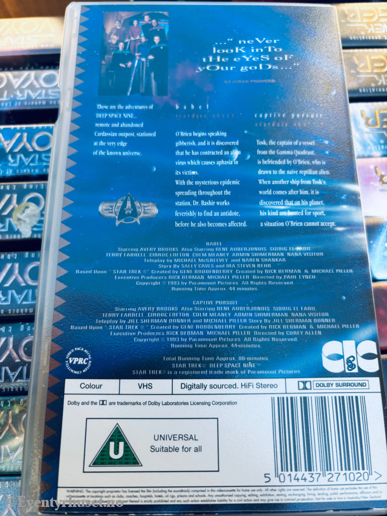Star Trek Deep Space Nine. Babel / Captive Pursuit. VHS. Solgt i Norge! VHS