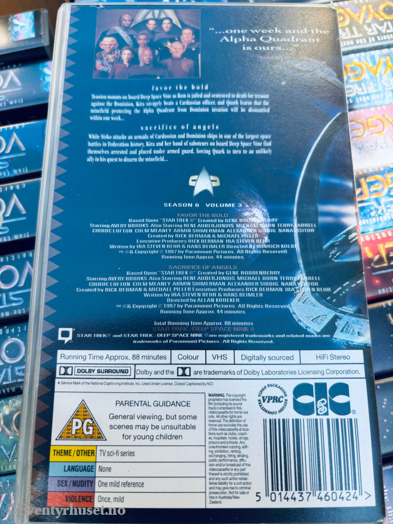 Star Trek Deep Space Nine. Favor The Bold / Sacrifice Of Angels. VHS. Solgt i Norge! VHS