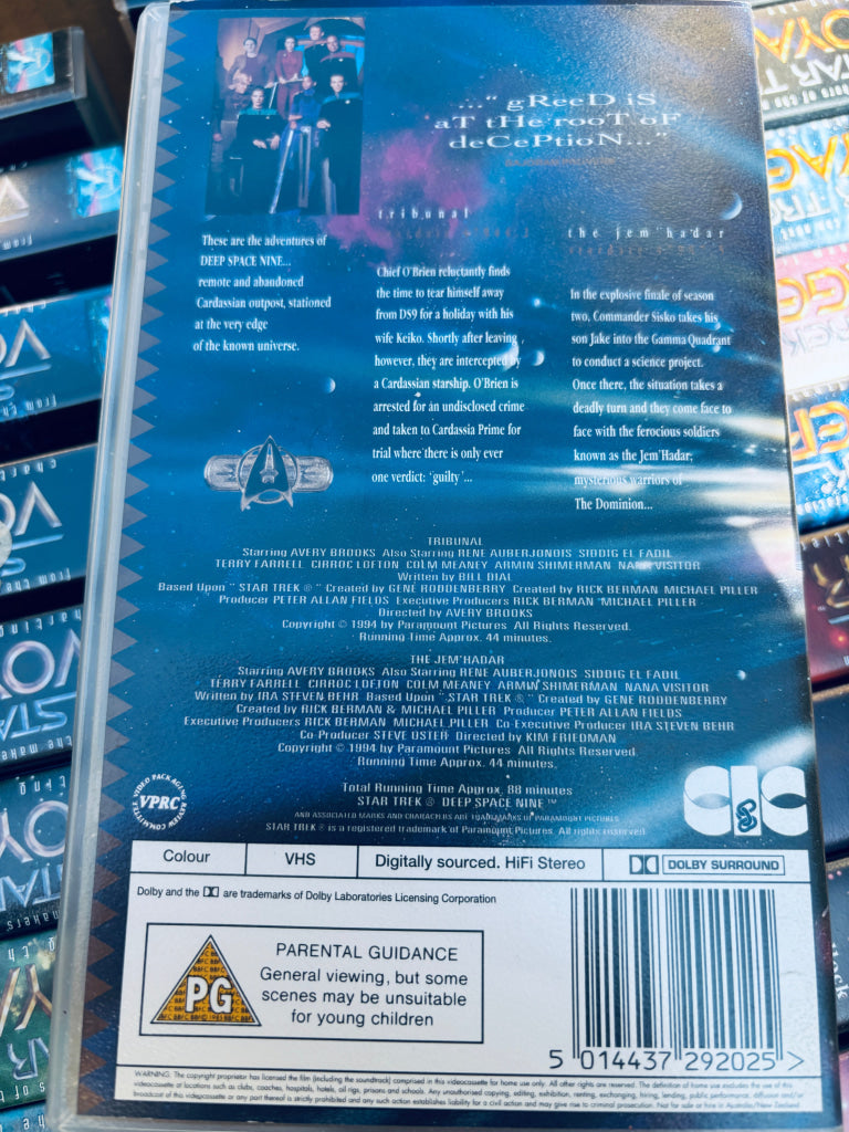 Star Trek Deep Space Nine. Tribunal / The Jam Hadar. VHS. Solgt i Norge! VHS