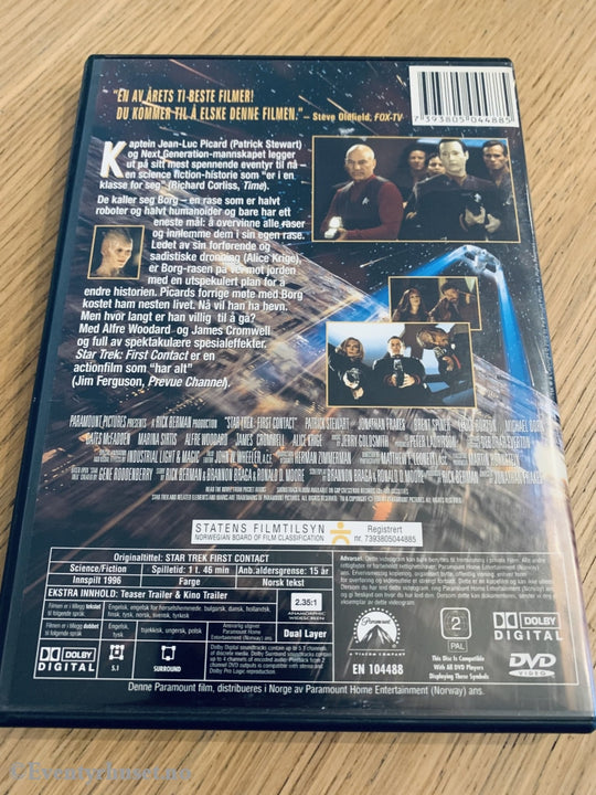 Star Trek First Contact. 1996. Dvd. Dvd