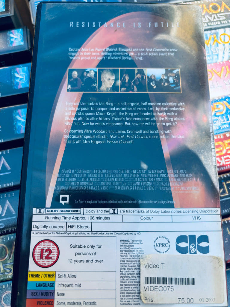 Star Trek - First Contact. 1996. VHS. Solgt i Norge! VHS