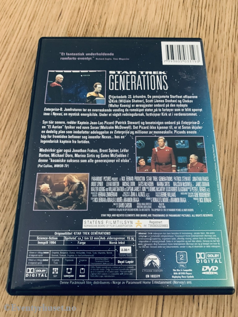 Star Trek Generations. Dvd. Dvd