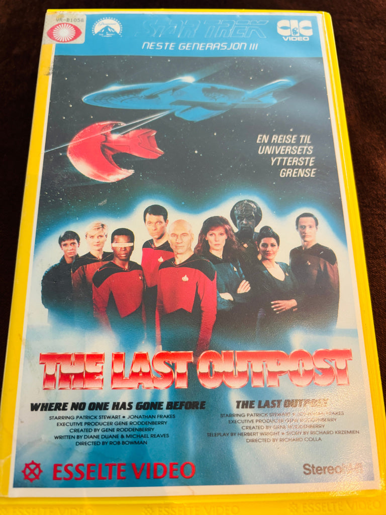 Star Trek Neste Generasjon 3. The Last Outpost. 1987. VHS Big Box. VHS Big Box