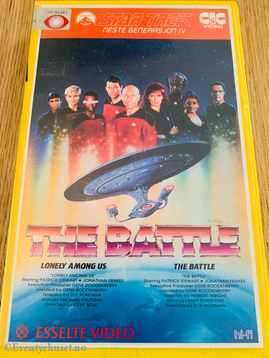 Star Trek Neste Generasjon 4. The Battle. 1987. Vhs Big Box.