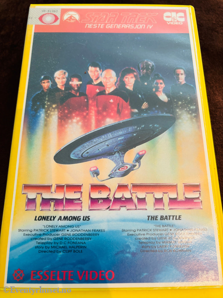 Star Trek Neste Generasjon 4. The Battle. 1987. VHS Big Box. VHS
