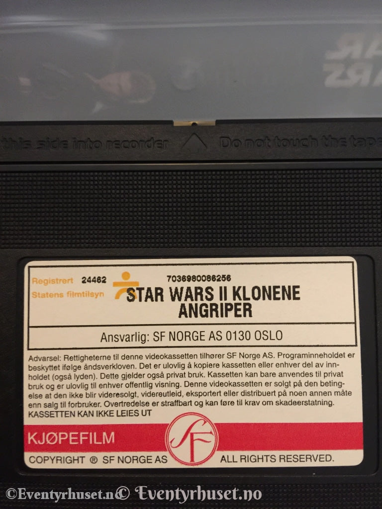 Star Wars 2. Klonene Angriper. 2002. Vhs. Vhs