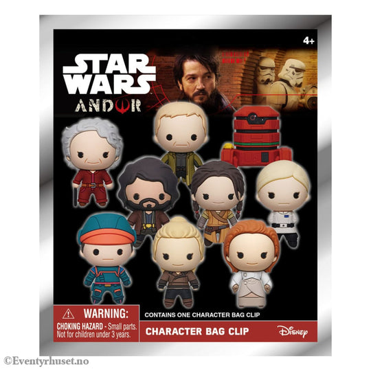 Star Wars 3D Foam Bag Clips Andor Display (24) Fashion & Accessories