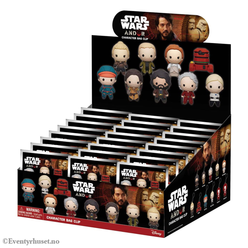 Star Wars 3D Foam Bag Clips Andor Display (24) Fashion & Accessories