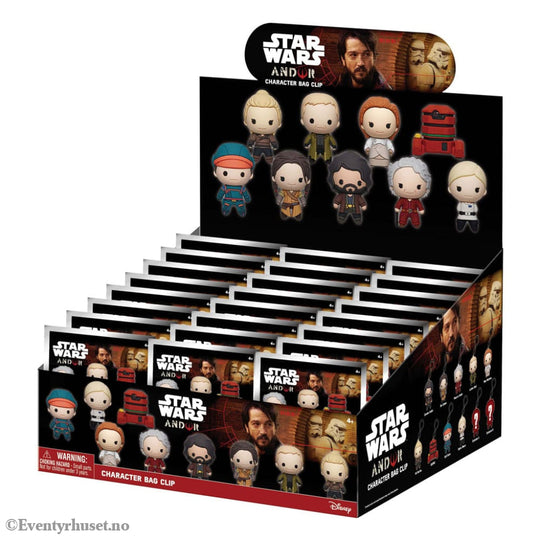 Star Wars 3D Foam Bag Clips Andor Display (24) Fashion & Accessories