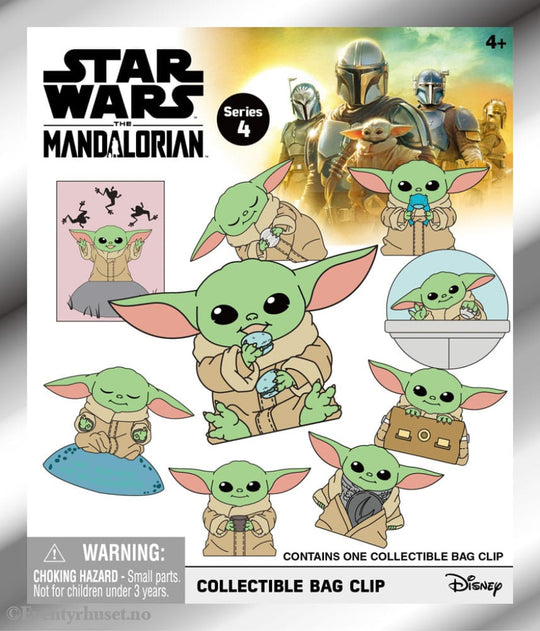Star Wars 3D Foam Bag Clips Best of Grogu Series 1 Display (24) Fashion & Accessories