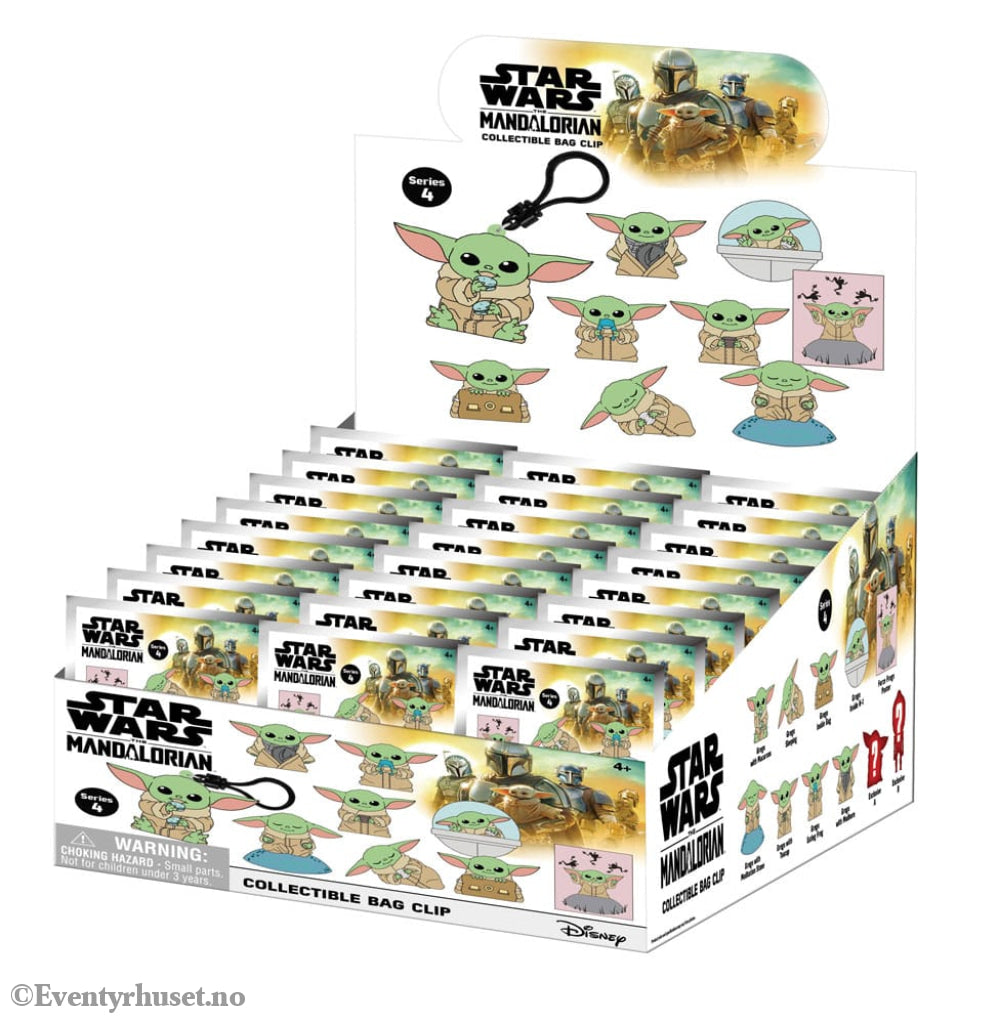 Star Wars 3D Foam Bag Clips Best of Grogu Series 1 Display (24) Fashion & Accessories