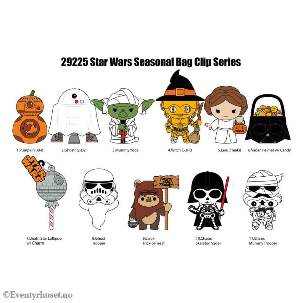 Star Wars 3D PVC Bag Clips Halloween Display (24) Fashion & Accessories