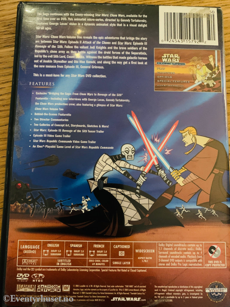 Star Wars: Clone Wars Volume One (2003). DVD.