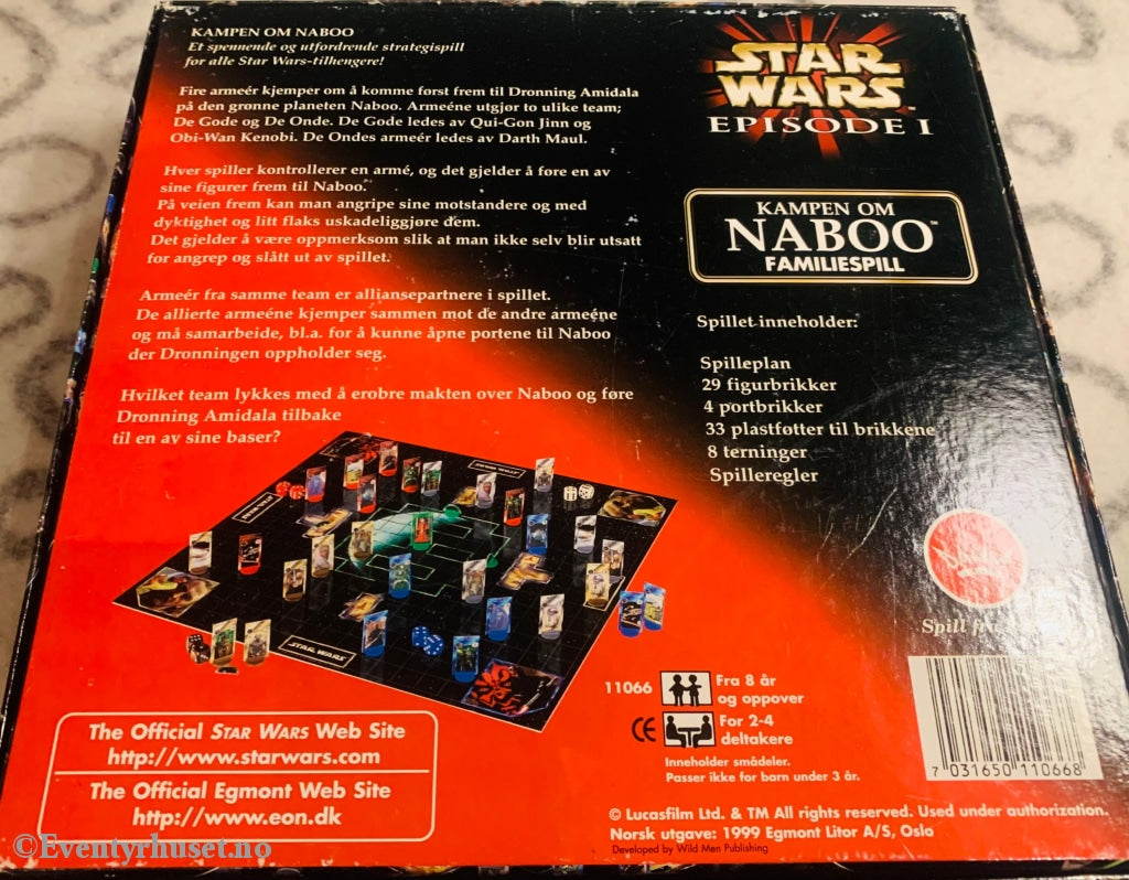 Star Wars Episode 1 - Kampen Om Naboo. 1999. Brettspill. Brettspill