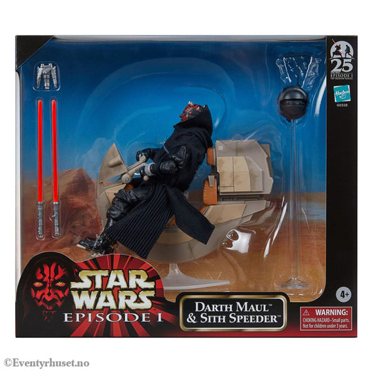 Star Wars Episode I Black Series Vehicle with Action Figure Darth Maul & Sith Speeder 25th Anniversary Toys