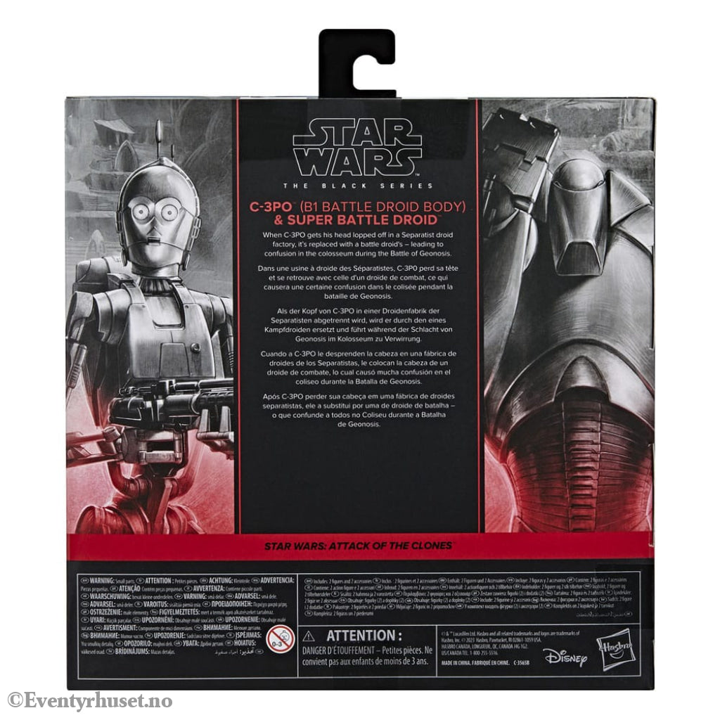 Star Wars Episode II Black Series Action Figure 2-Pack C-3PO (B1 Battle Droid Body) & Super Battle Droid 15 cm Toys