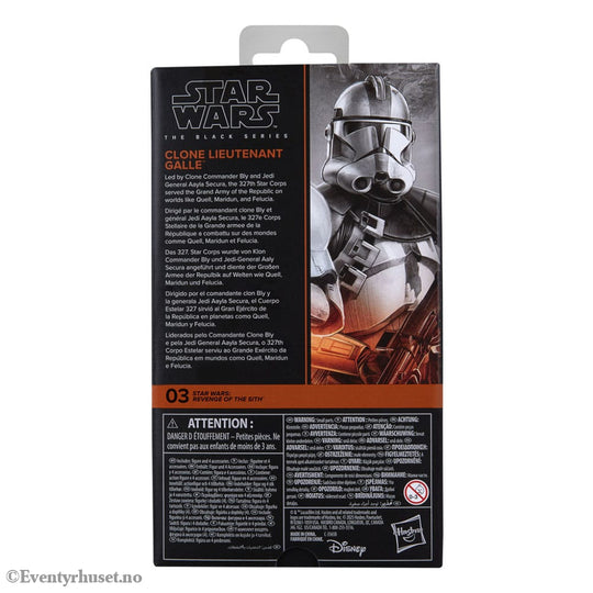 Star Wars Episode III Black Series Action Figure Clone Lieutenant Galle 15 cm Toys