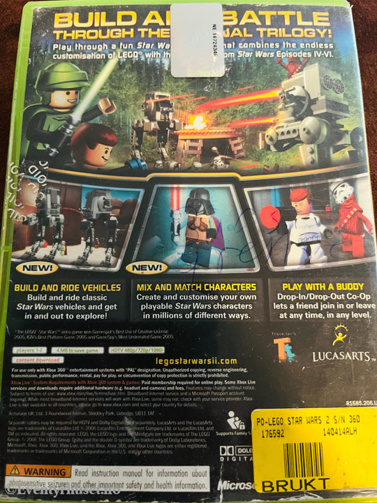 Star Wars Ii - The Original Triology (Lego). Xbox 360. 360