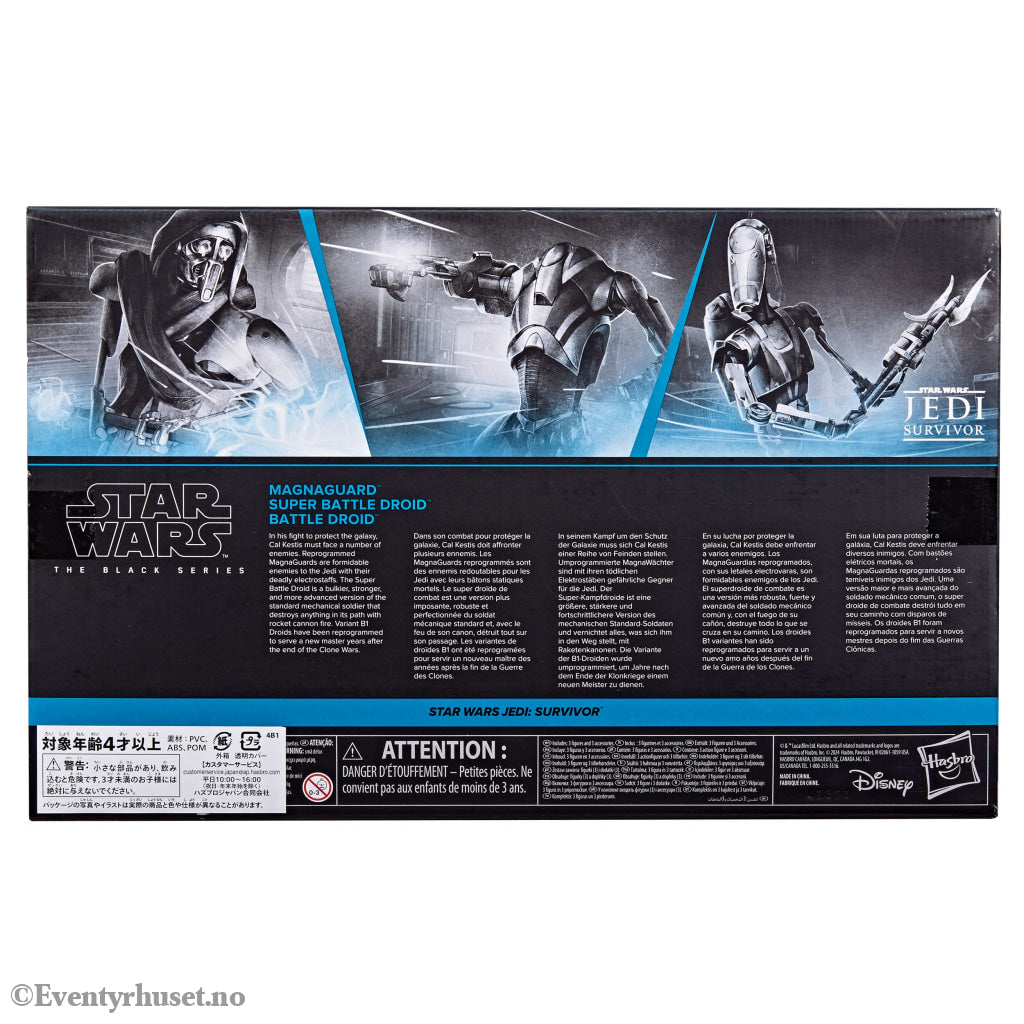 Star Wars Jedi: Survivor Black Series Action Figure 3-Pack Magna Guard Super Battle Droid & Battle Droid. Mint In