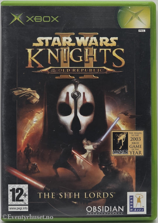 Star Wars Knights of the Old Republic II: The Sith Lords . Xbox.