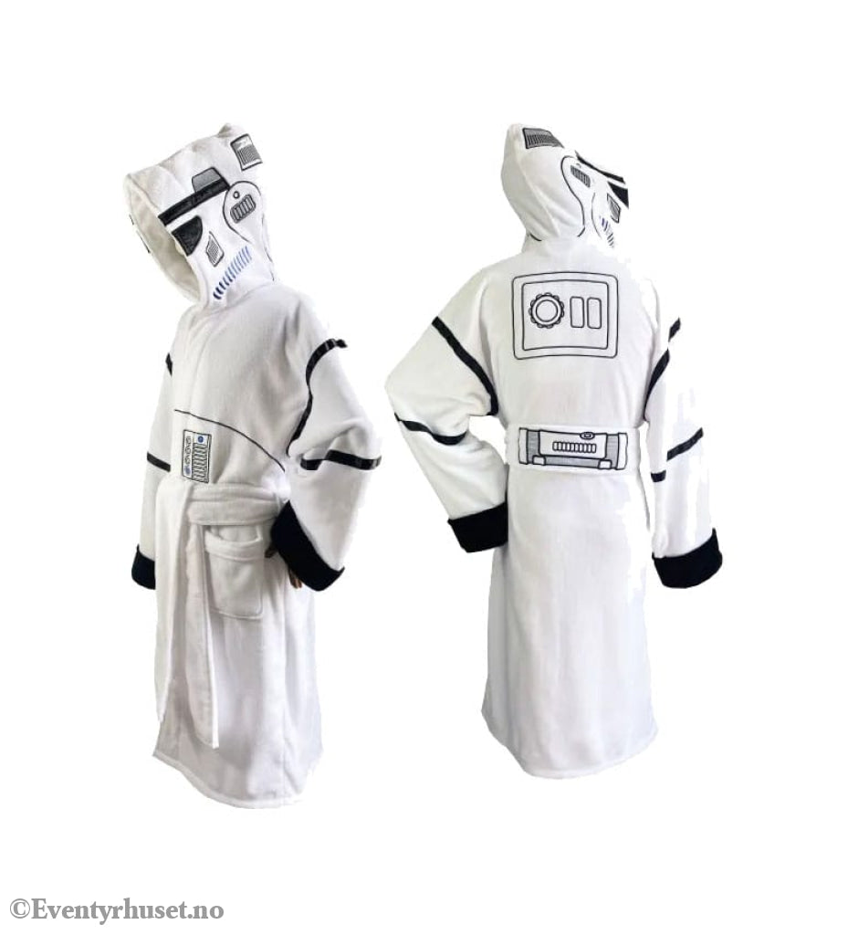 Star Wars Original Stormtrooper Fleece Bathrobe Stormtrooper White Fashion & Accessories