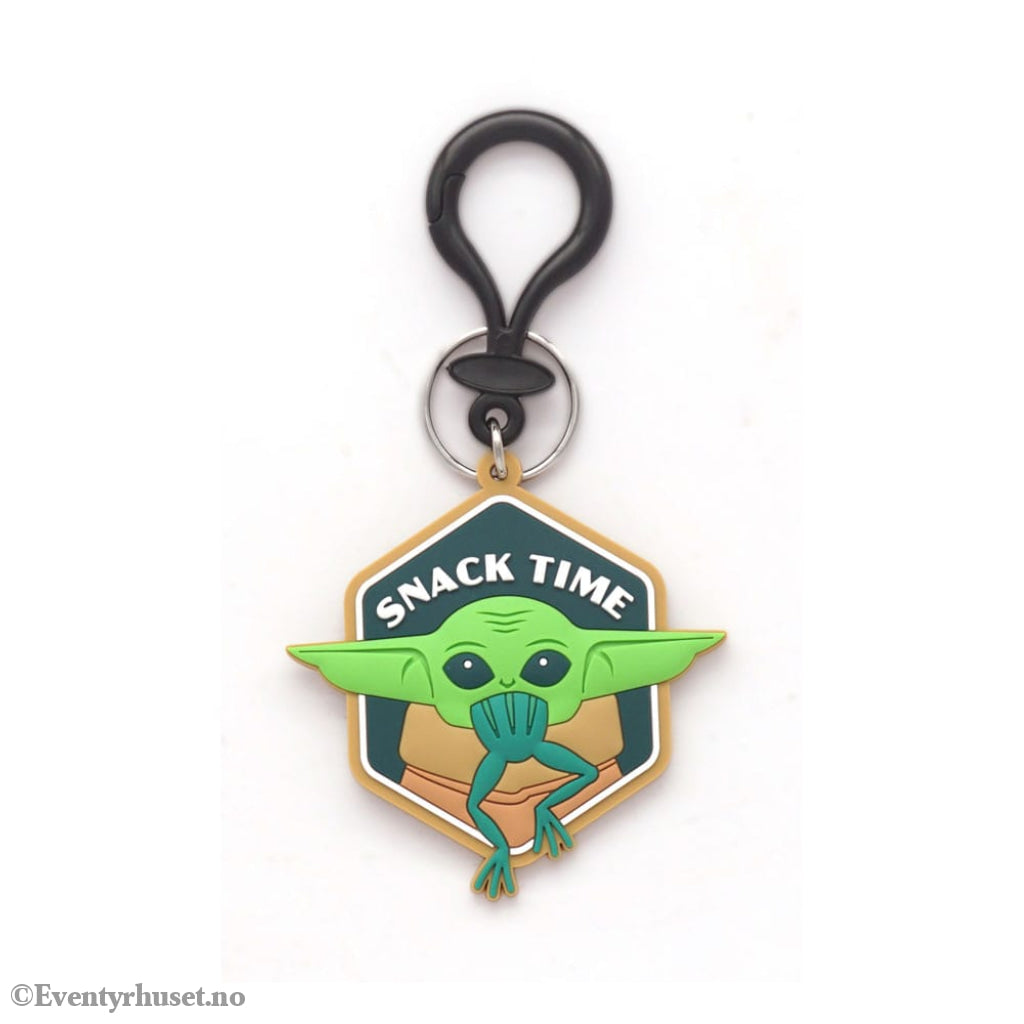 Star Wars Soft Touch PVC Bag Clip Baby Yoda Snack Time Fashion & Accessories
