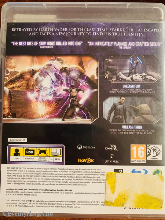 Star Wars - The Force Unleashed Ii. Ps3. Ps3