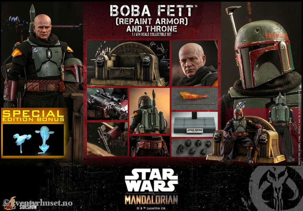 Star Wars: The Mandalorian Action Figure 1/6 Boba Fett Repaint Armor and Throne Special Edition 30 cm Toys