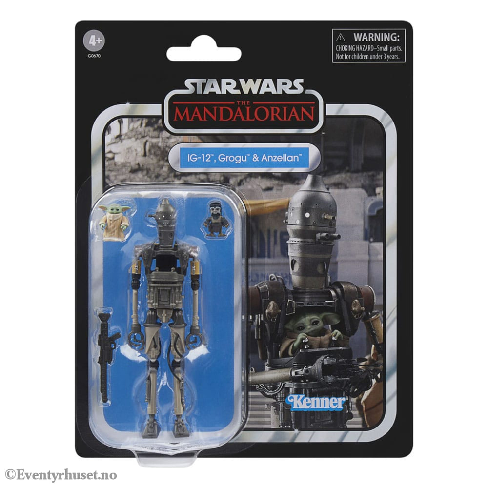 Star Wars: The Mandalorian Vintage Collection Action Figure 3-Pack IG-12 Grogu & Anzellan 10 cm Toys