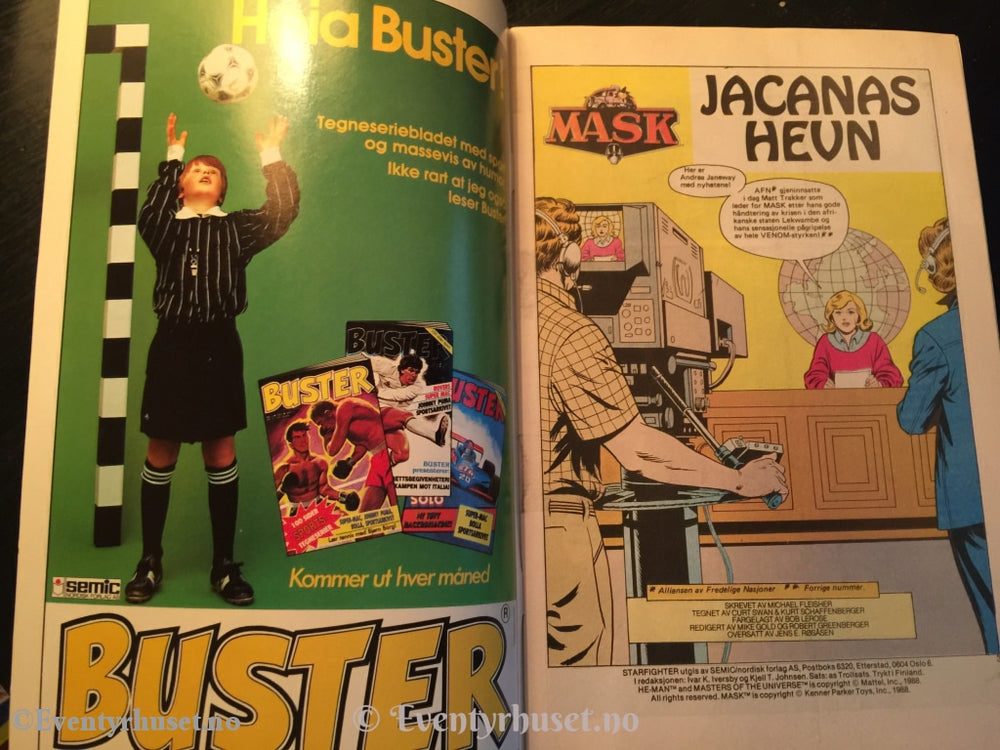 Starfighter 1988/03. Masters Of The Universe (Motu) & Mask. Fn. Tegneserieblad