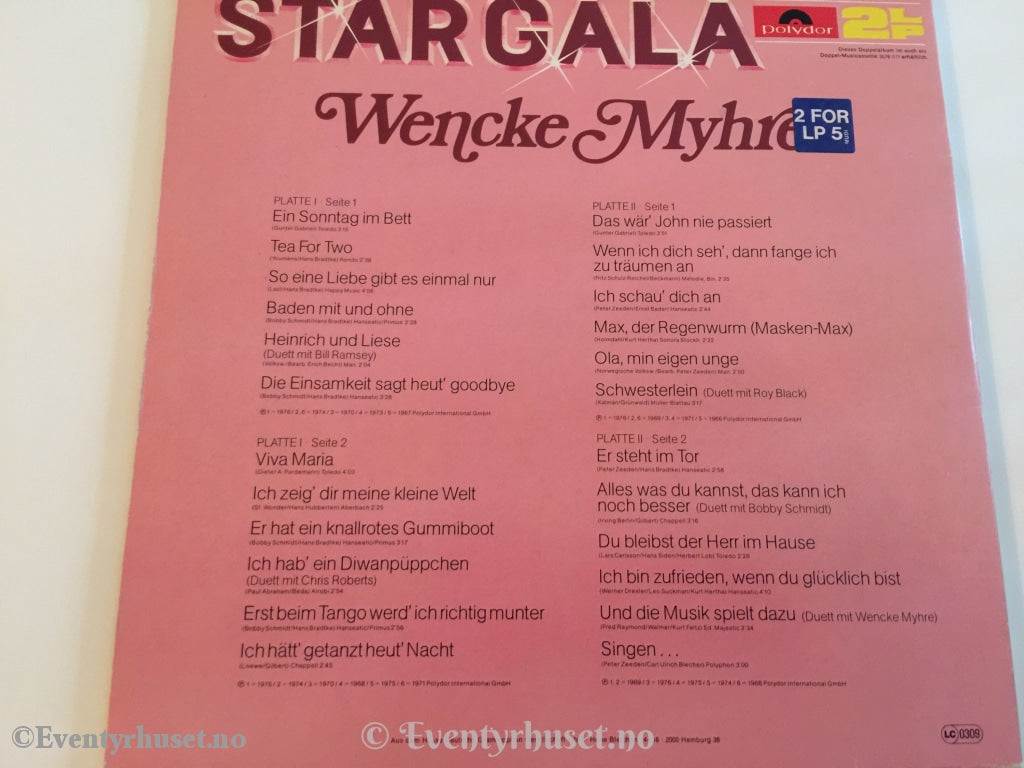 Stargala. Wenche Myhre. 1971. Lp. Lp Plate