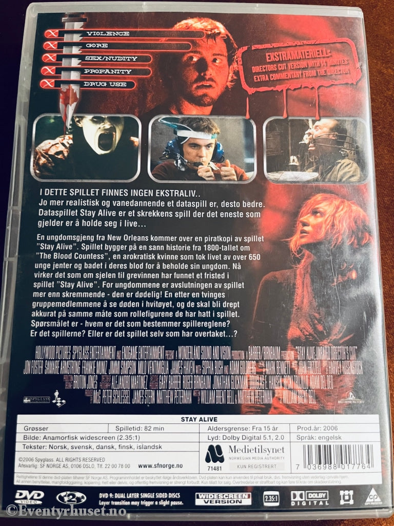 Stay Alive. 2006. Dvd. Dvd