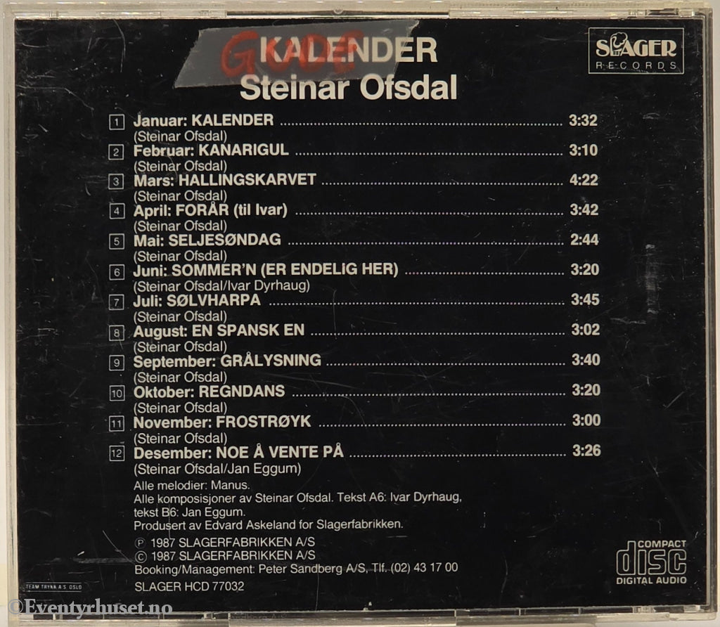 Kalender 1987 . Musikk-CD.