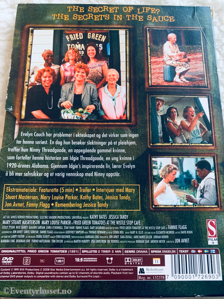 Stekte grønne tomater (1991). DVD slipcase,