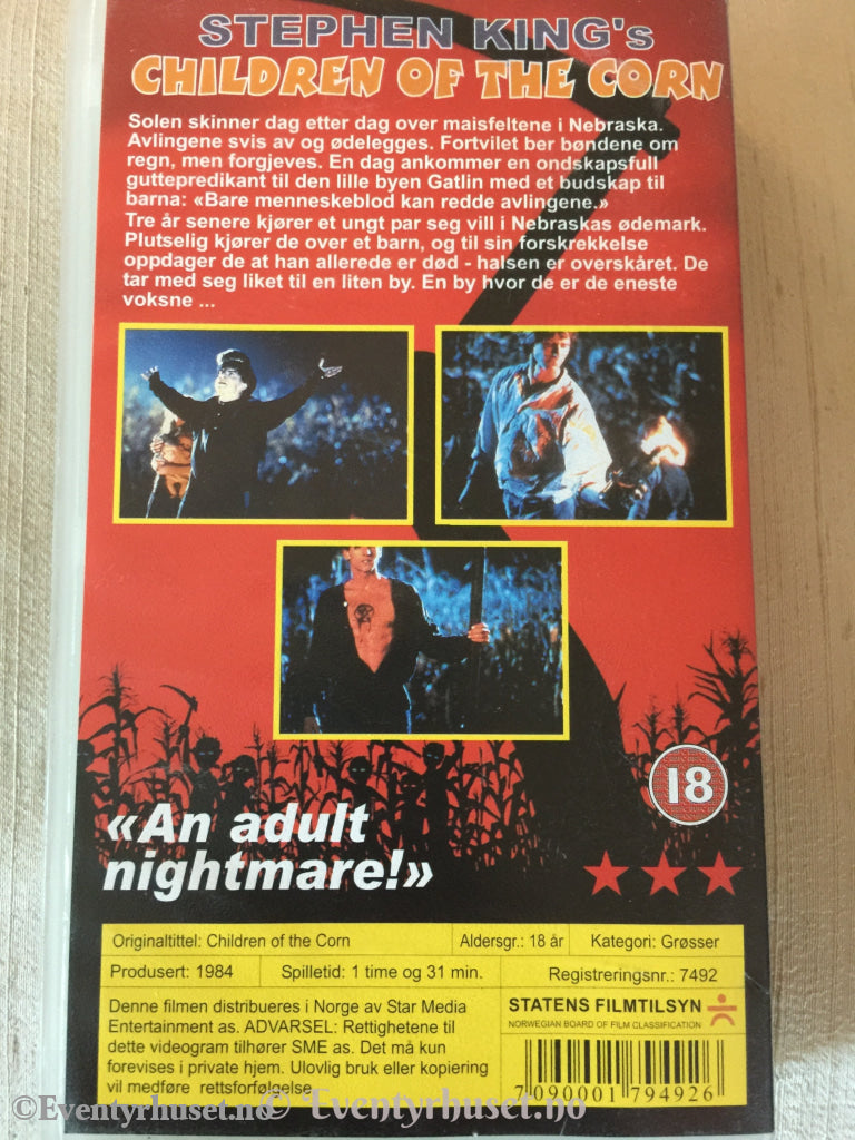 Stephen King´s Children Of The Corn. 1984. Vhs. Vhs