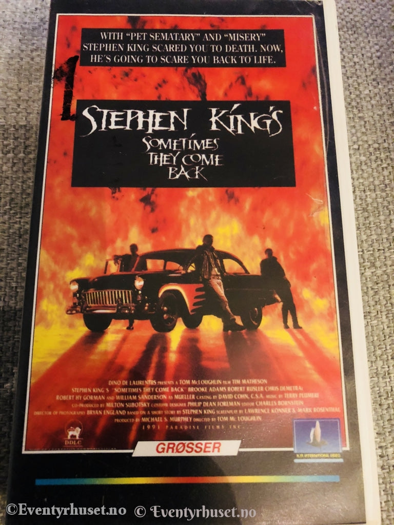 Stephen King. Sometimes They Come Back. 1991. Vhs. Vhs