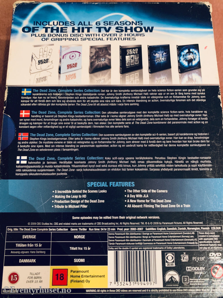 Stephen King. The Dead Zone (2002-2007). DVD samleboks.