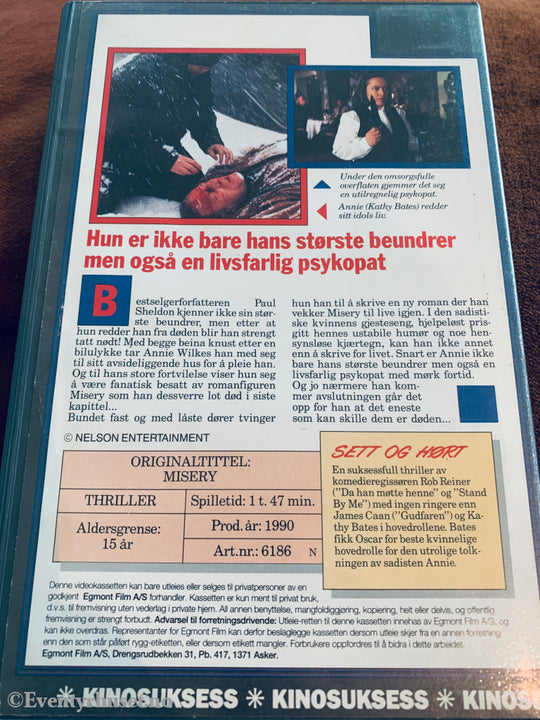 Stephen King’s Misery - Kidnappet. VHS Big Box. VHS Big Box