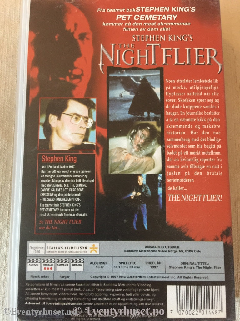 Stephen King´s Night Flier. 1997. Vhs. Vhs