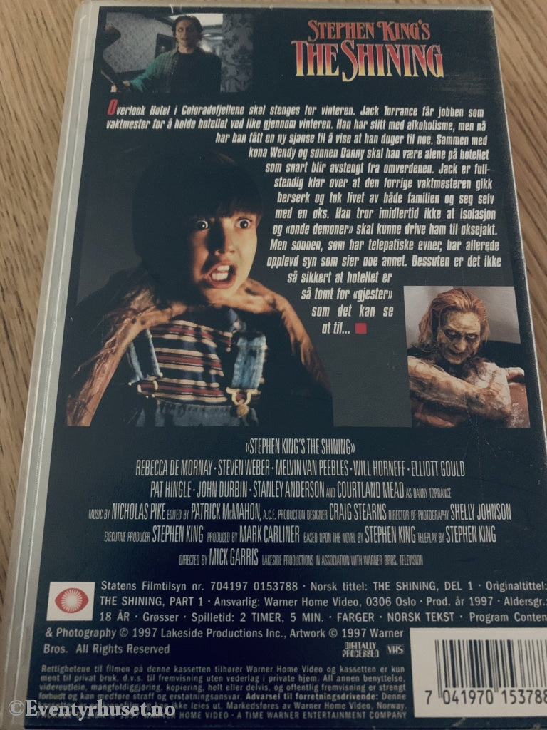 Stephen Kings The Shining Del 1. 1997. Vhs. Vhs