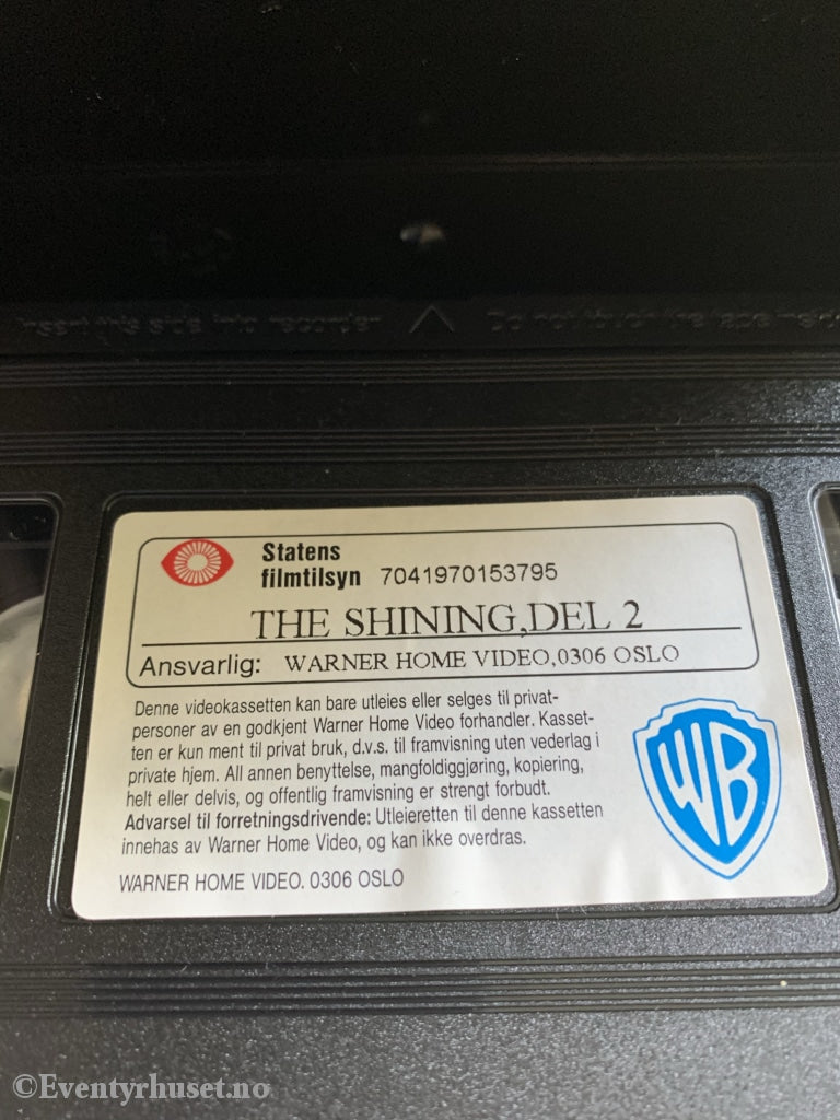 Stephen Kings The Shining Del 2. 1997. Vhs. Vhs