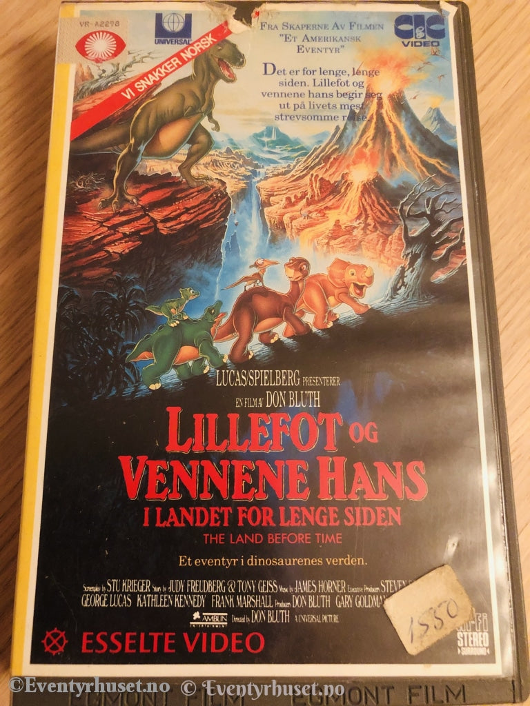Steven Spielberg. Lillefot Og Vennene Hans. 1988. Vhs Big Box.