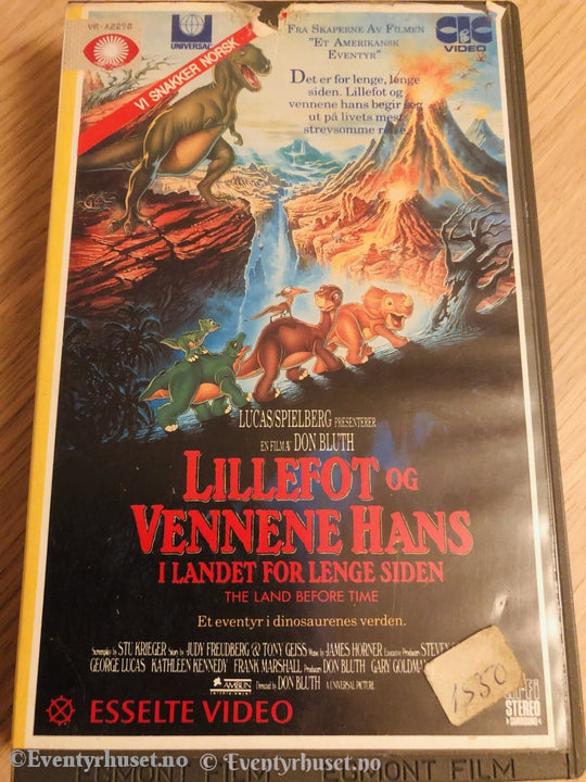 Steven Spielberg. Lillefot Og Vennene Hans. 1988. Vhs Big Box.