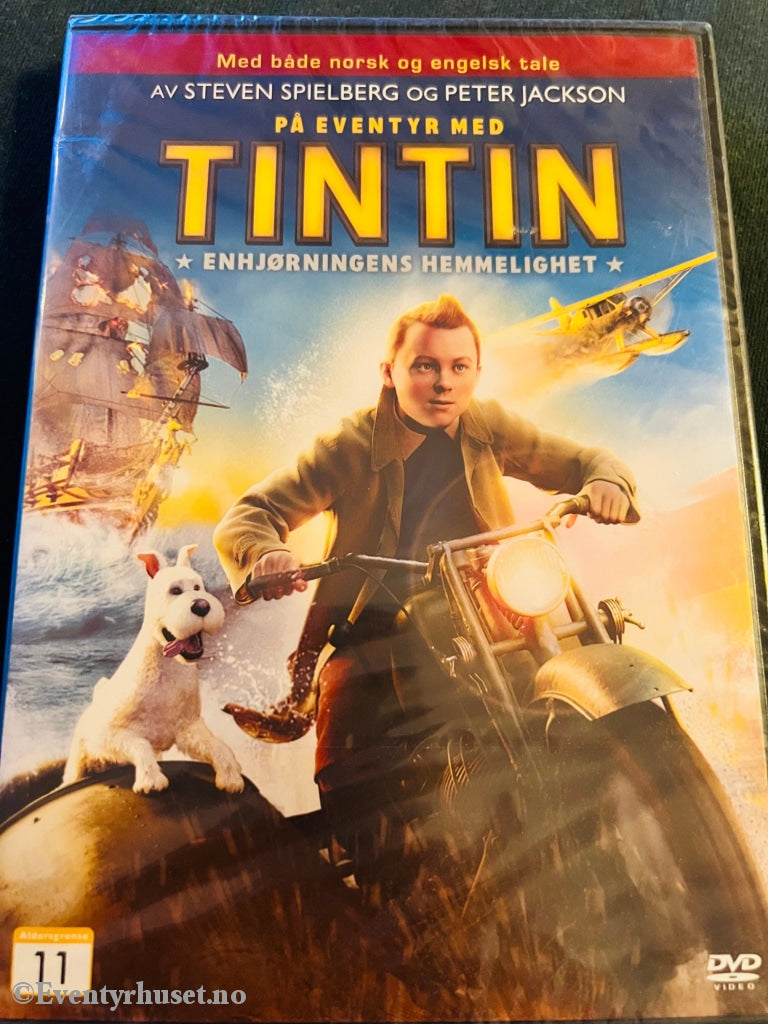 Steven Spielberg. På Eventyr Med Tintin. Enhjørningens Hemmelighet. 2011. Dvd. Ny I Plast! Dvd