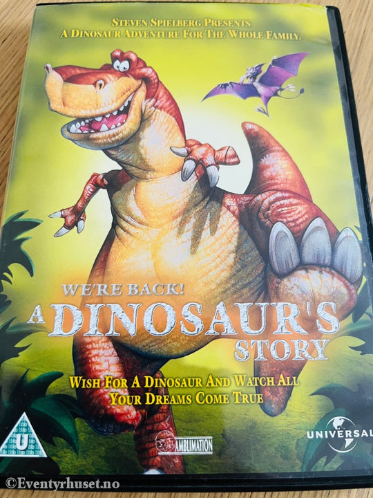 Steven Spielbergs A Dinosaurs Story (Dinosaurene Er Tilbake). 1993. Dvd. Dvd