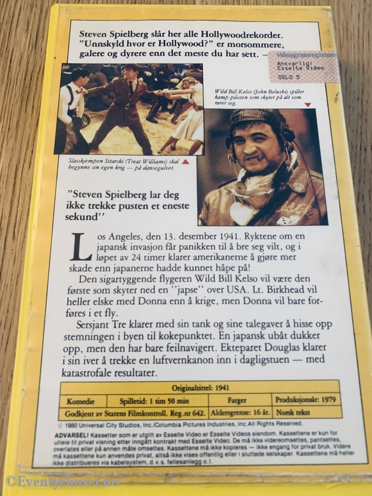 Steven Spielbergs Unnskyld Hvor Er Hollywood 1979. Vhs Big Box.